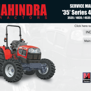 Mahindra 3535, 4035, 4535, 5035 4WD Service Repair Manual