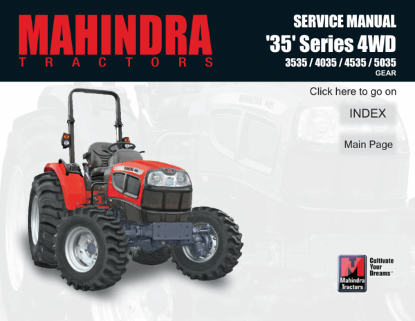 Mahindra 3535, 4035, 4535, 5035 4WD Service Repair Manual