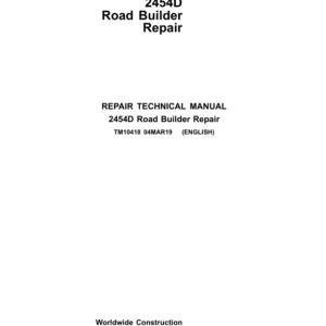 John Deere 2454D Road Builder Service Repair Manual (TM10418)