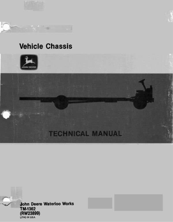 John Deere 10, 12, 14, 16, 18 Top Run and On/Voy Commercial RV Chassis Gas & Diesel Technical Repair Manual (TM1362)