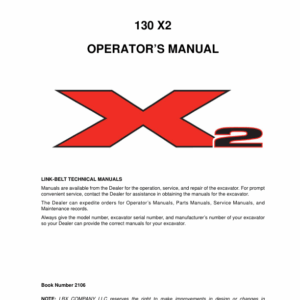 Linkbelt 130X2  Excavator Service Repair Manual - Image 3