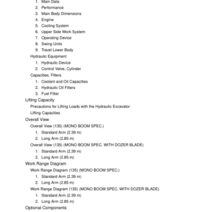 Linkbelt 135 Tier 3 Spin Ace Excavator Service Repair Manual