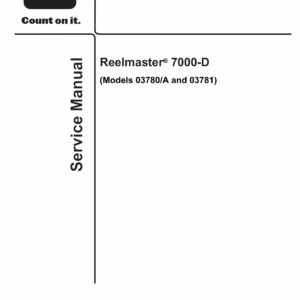 Toro Reelmaster 7000 (Models 03780, 03781) Service Repair Manual - Image 1