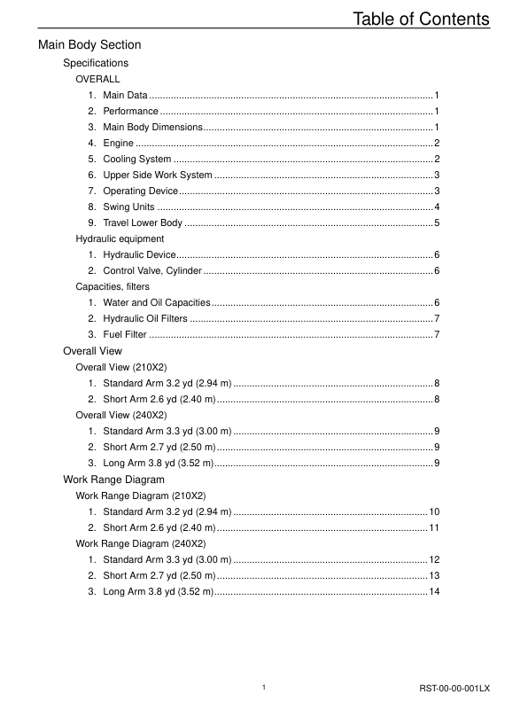 Linkbelt 240X2 Excavator Service Repair Manual