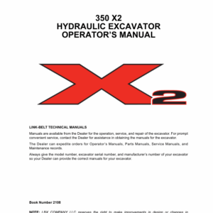 Linkbelt 350X2 Excavator Service Repair Manual - Image 3