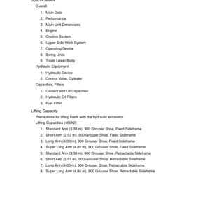 Linkbelt 460X2 Excavator Service Repair Manual