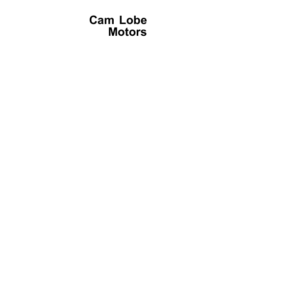 John Deere Cam Lobe Motors (Radial Piston Motors) Component Technical Manual (CTM19)