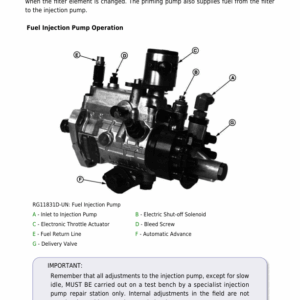 John Deere Powertech 4.5 L & 6.8 Level 1 Electronic Fuel Systems With Delphi (Lucas), DP201 Pump Component Technical Manual (CTM284) - Image 3