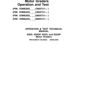 John Deere 803M, 853M Feller Buncher (Open-Loop) Repair Manual (S.N F293917 – F409162 & L343913 - L409162)