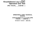 John Deere 337E Knuckleboom Log Loader Service Repair Manual (SN after C291461 - )