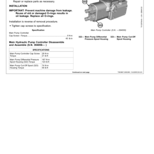 John Deere 337E Knuckleboom Log Loader Service Repair Manual (SN after C291461 - ) - Image 5