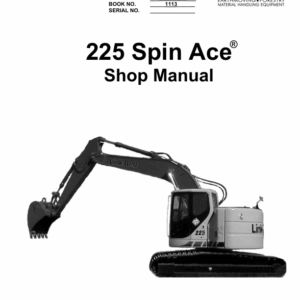 Linkbelt 225 Spin Ace Excavator Service Repair Manual