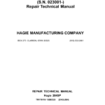 Hagie 204SP Detasseler Service Repair Manual (SN after 230001 -)