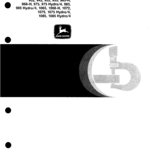 John Deere 900 & 1000 Series Combined (932–1085) Service Repair Manual (TM4387)