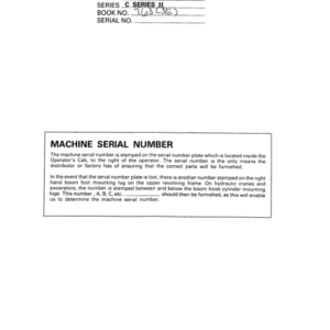 Linkbelt LS-3400 C2 Excavator Service Repair Manual - Image 5