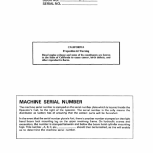 Linkbelt 8000Q Quantum Excavator Operators Manual