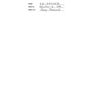 Linkbelt LS-2800 C2 Excavator Service Repair Manual