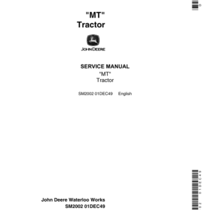 John Deere MT Tractor Service Repair Manual (SM2002)