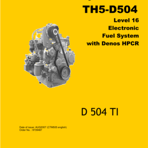 Liebherr D504 TI (TH5 - Level 16 Electronic Fuel System with Denso HPCR) Diesel Engine Service Repair Manual
