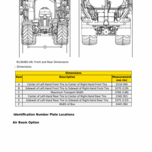 John Deere AB485, AB30 Air Boom Service Repair Manual (TM170219) - Image 2