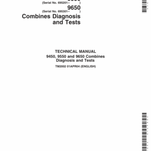 John Deere 9450, 9550, 9650 Combines Service Repair Manual - Image 5