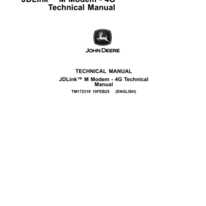 John Deere JDLink M Modem - 4G Technical Repair Manual (TM172319)