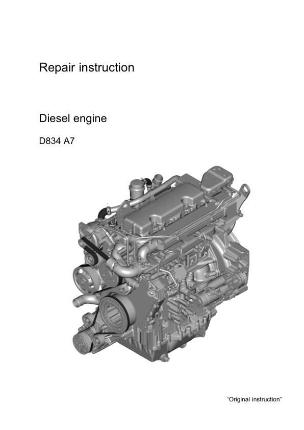 Liebherr D834 A7 Diesel Engine Service Repair Manual Liebherr D834 A7 Diesel Engine Service Repair Manual