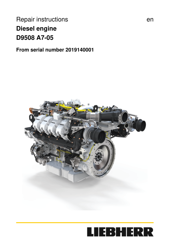 Liebherr D9508 A7-05 Diesel Engine Service Repair Manual Liebherr D9508 A7-05 Diesel Engine Service Repair Manual