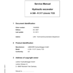 Liebherr A312 Litronic Excavator Operators Service Repair Manual - Image 2