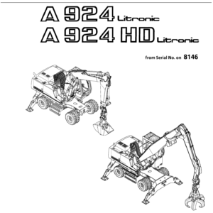 Liebherr A924, A924 HD Litronic Excavator Operators Service Repair Manual