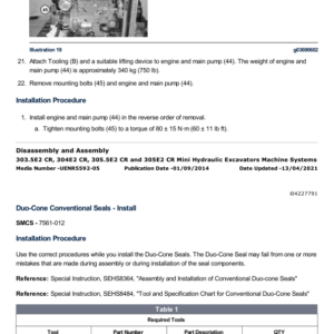 Caterpillar CAT 305.5E2 Mini Hydraulic Excavator Service Repair Manual (WE200001 and up) - Image 4