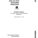 John Deere 2250, 2270 Hydrostatic Windrowers Repair Technical Manual (TM1078) - Image 1