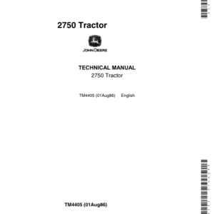 John Deere 2750 Tractor Repair Technical Manual (TM4405)