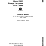 John Deere 34, 35, 38, 3800 Forage Harvester Gear Cases Repair Technical Manual (TM1104) - Image 1
