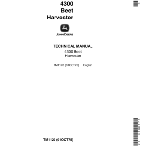 John Deere 4300 Beet Harvester Repair Technical Manual (TM1120)