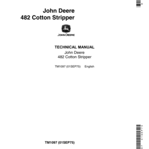 John Deere 482 Cotton Stripper Repair Technical Manual (TM1097)