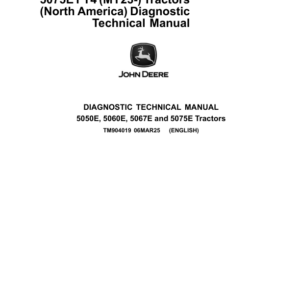 John Deere 5050E, 5060E, 5067E, 5075E FT4 (MY23-) Tractors (North America) Repair Technical Manual - Image 2