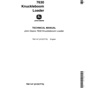John Deere 7630  Knuckleboom Loader Repair Technical Manual (TM1147) - Image 1