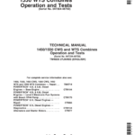 John Deere 1450, 1450 CWS, 1450 WTS, 1550, 1550 CWS, 1550WTS Combines Repair Technical Manual (TM4714 & TM4835) - Image 2
