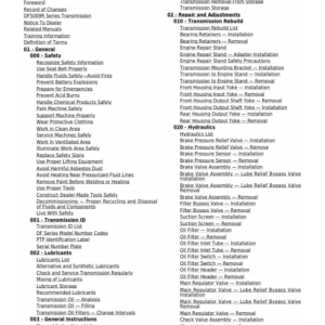 John Deere DF500-9R Series Transmission Component Technical Manual (CTM109619) - Image 1