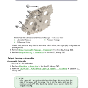 John Deere Main Engine Gear Case for CP550, CP570 Cotton Picker Component Technical Manual (CTM179919) - Image 2