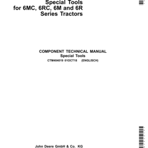 John Deere Special Tools for 6MC, 6RC, 6M, 6R Series Tractor Component Technical Manual (CTM404019) - Image 1