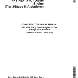 John Deere FPT NEF (SN F4CE9484FJ600) Diesel Engines Component Technical Manual (CTM408019) - Image 1