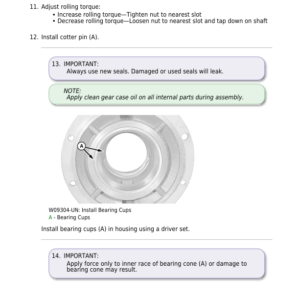 John Deere Rotary Cutter Gear Case Repair Component Technical Manual (CTM610519) - Image 5