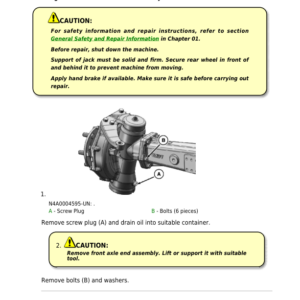 John Deere Tandem 3B Front Steering Transaxle Component Technical Manual (CTM703619) - Image 4