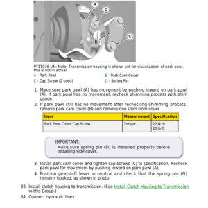 John Deere 9x3 SyncShuttle Transmission - Drive Train Component Technical Manual (CTM900419) - Image 3