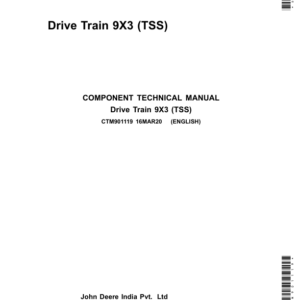 John Deere 9X3 (TSS) Drive Train Component Technical Manual (CTM901119) - Image 1