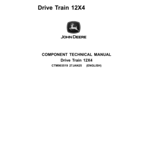 John Deere 12X4 Drive Train Component Technical Manual (CTM903519) - Image 1