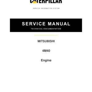 Mitsubishi 4M40 Engine (CAT Machine) Service Repair Manual