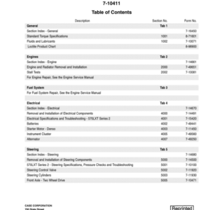 Case 570LXT Series 2 Loader Landscaper Service Repair Manual